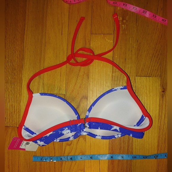 Stars Push-Up Halter Bikini Top Patriotic July 4th Swim Xhilaration SMALL - Picture 9 of 12